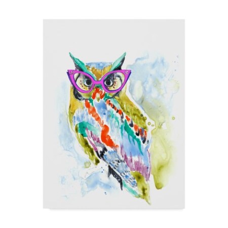 Trademark Fine Art Jennifer Goldberger 'Smarty Pants Owl' Canvas Art, 14x19 WAG08173-C1419GG